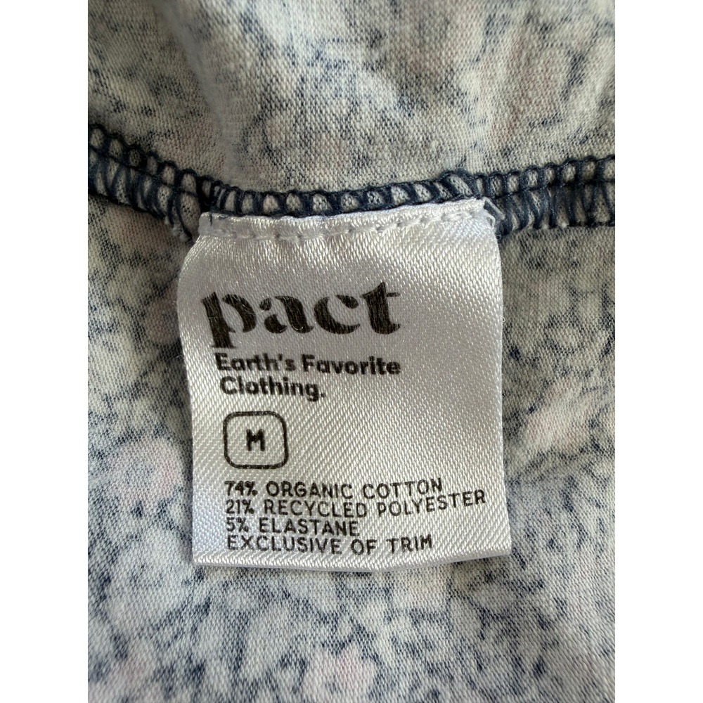 Pact Womens Organic Cotton Floral Smocked Maxi Dress Size M Pockets Sustainable - Picture 8 of 9